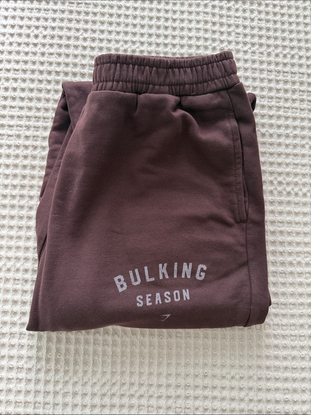 Gymshark Men's Maroon 'Bulking Season' Track Joggers